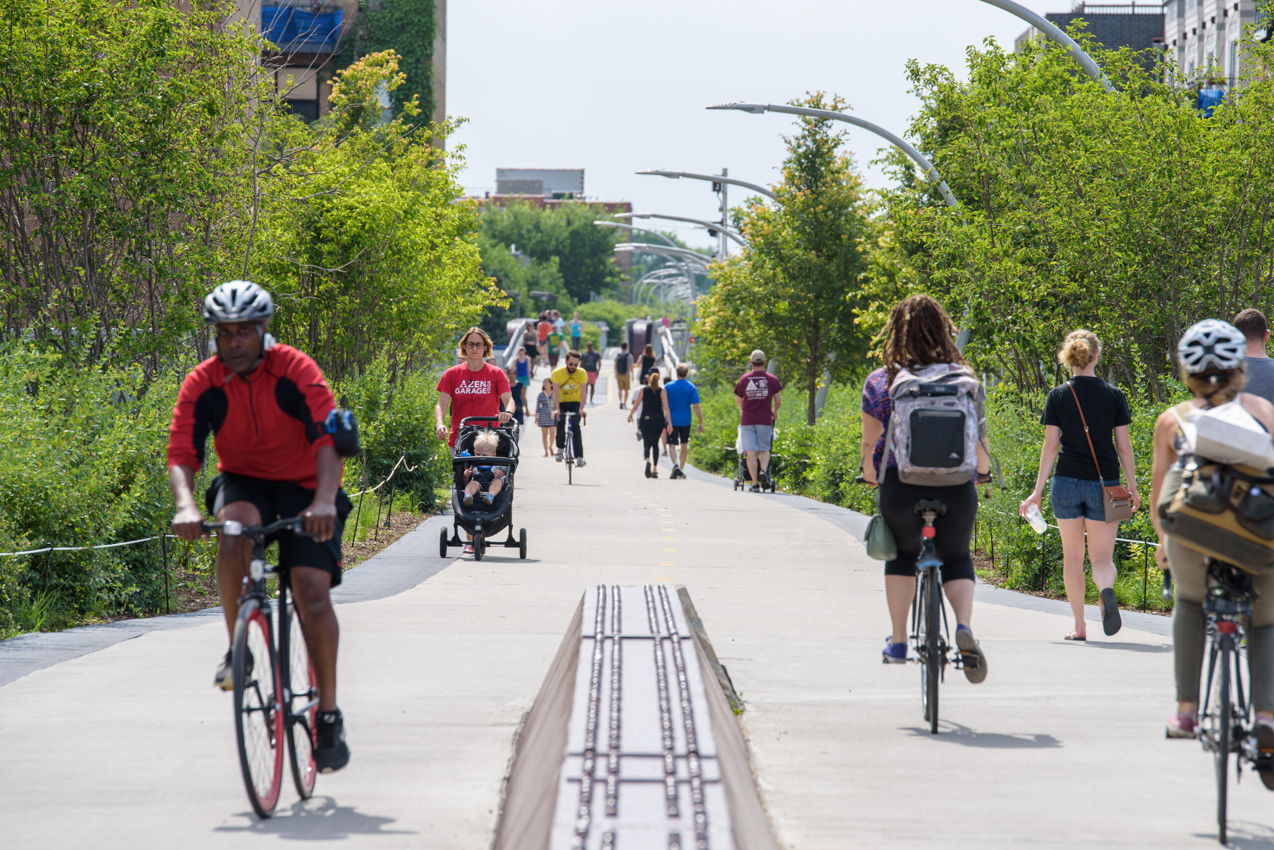 Explore The 606 elevated park and trail in Chicago