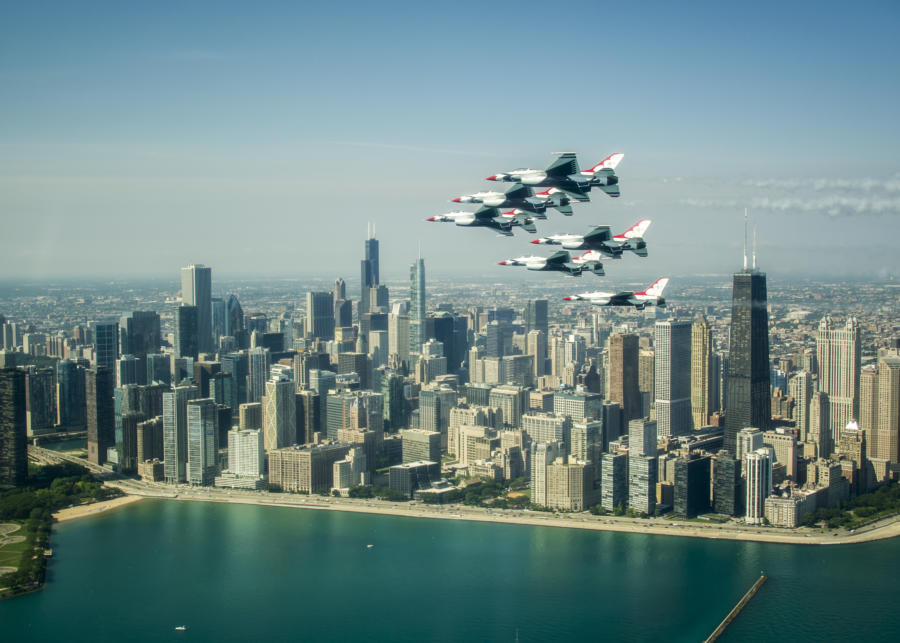 Air and Water Show skyline