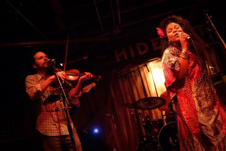 Band performing on stage at Chicago World Music Festival