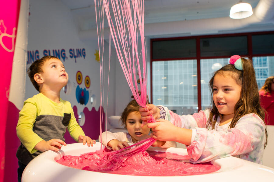 Children play at the Sloomoo Institute Chicago