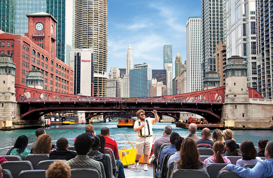 chicago architecture boat tour parking