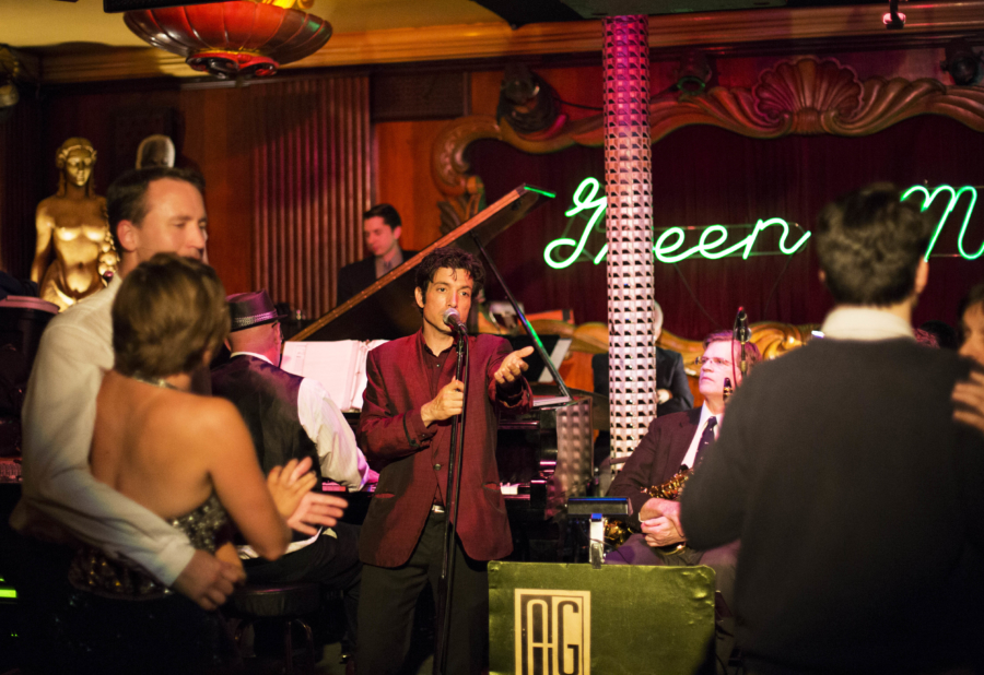 Jazz musicians at the Green Mill, a historic cocktail bar in Chicago