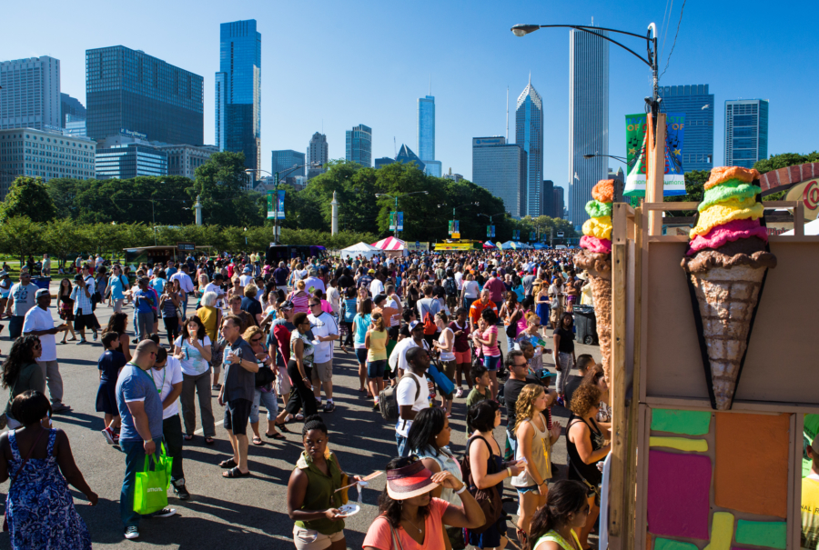 taste of chicago icecream booth