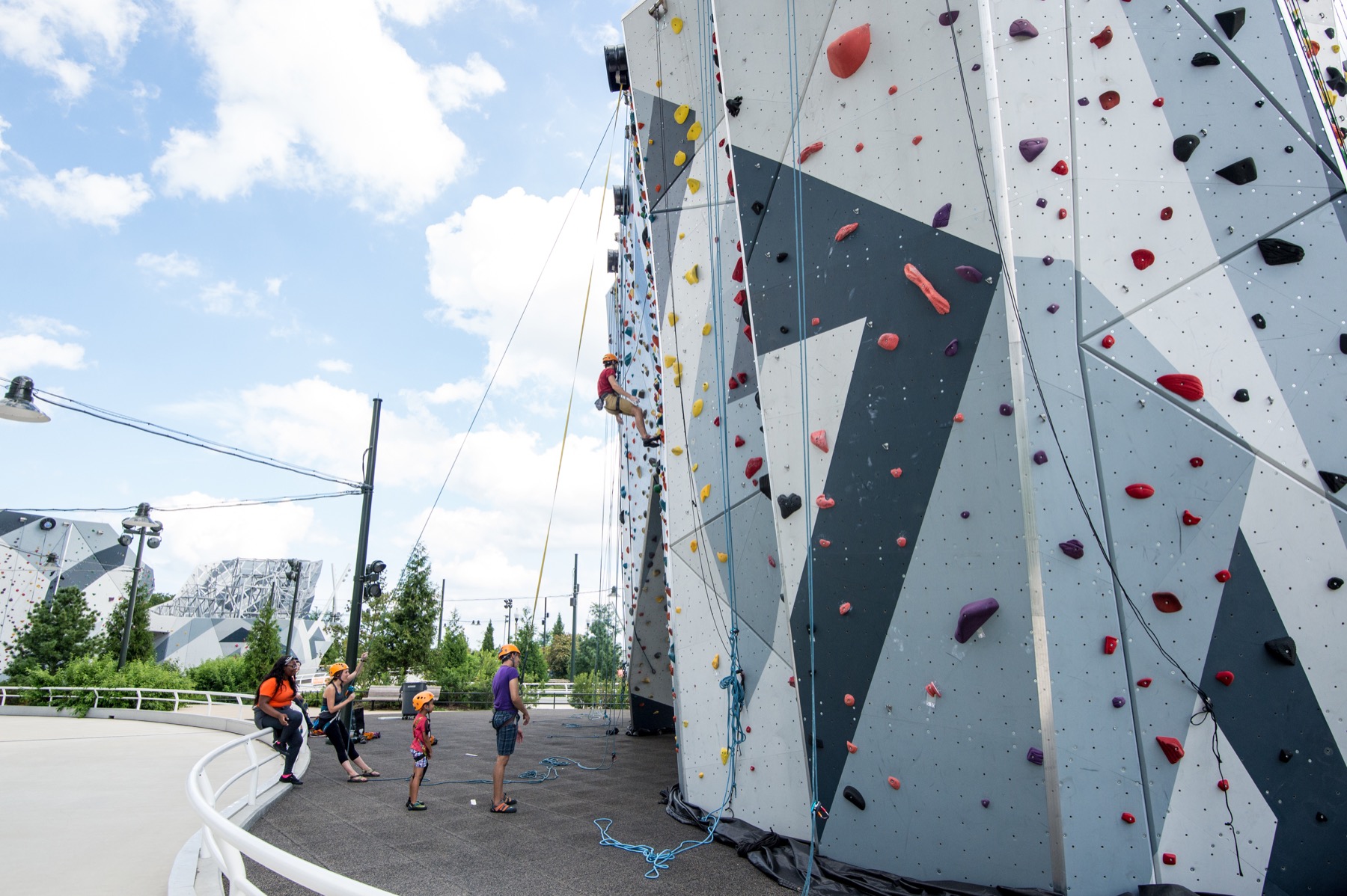 Rock wall at Maggie Daley Park