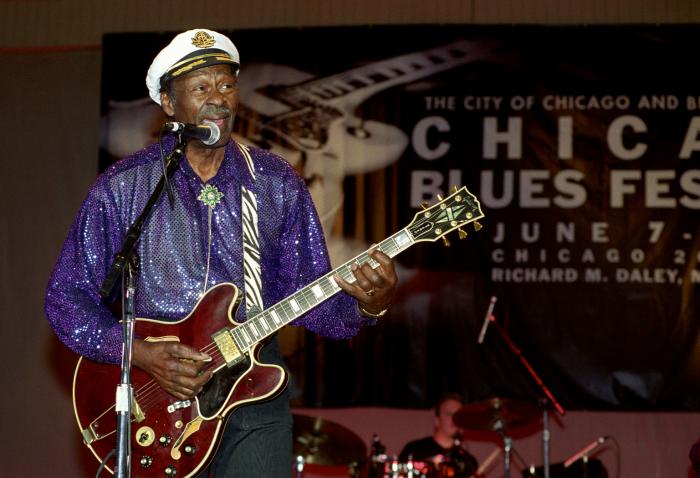 a guitar player at Blues Festival