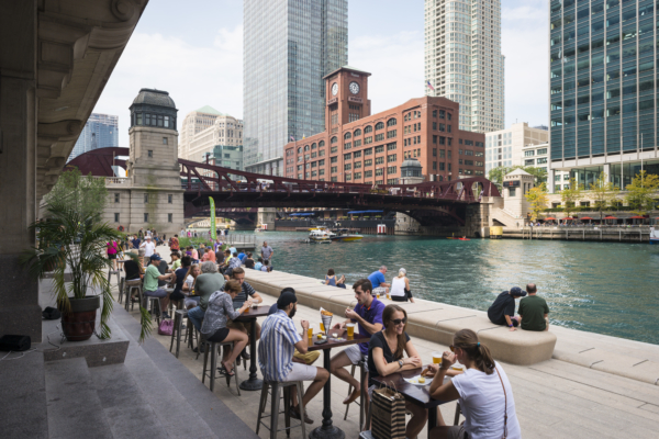 Chicago Riverwalk summer 2015 concert at the Cove