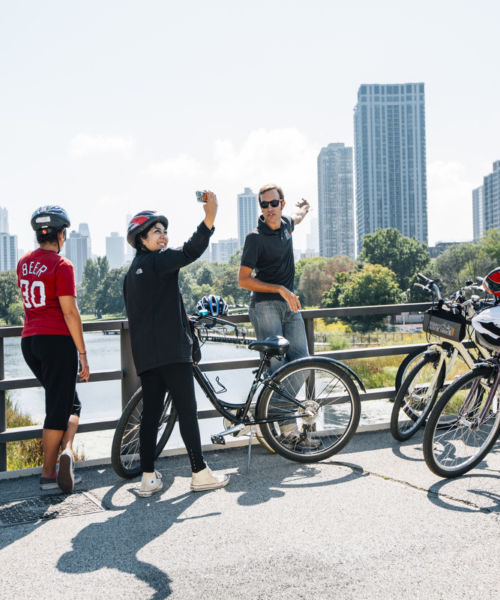 Bikers taking a selfie