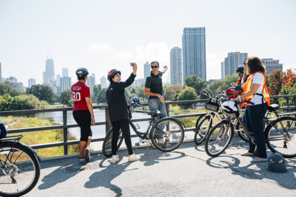 Bikers taking a selfie