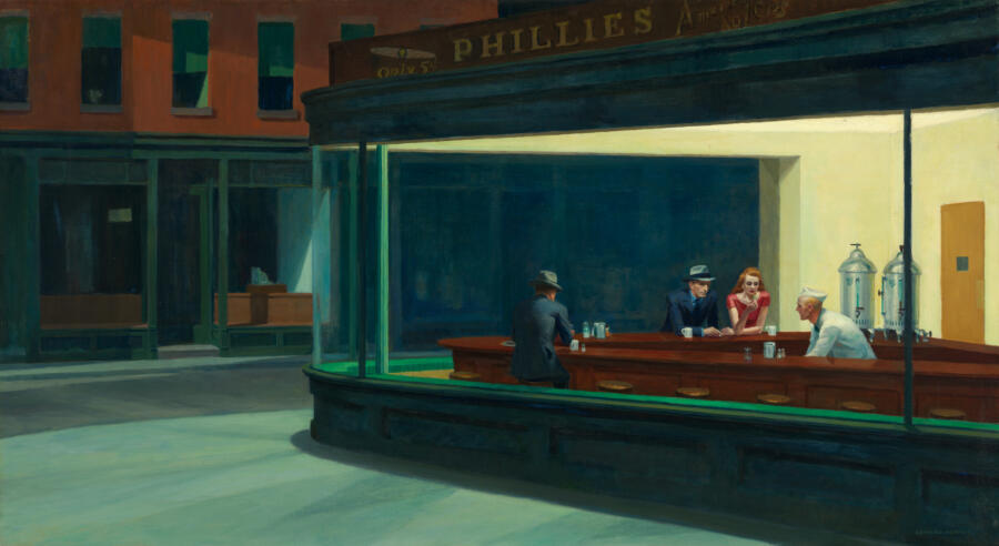 J207 Int Press 300ppi 3000px Srgb Jpeg Edward Hopper. Nighthawks, 1942. The Art Institute of Chicago, Friends of American Art Collection.