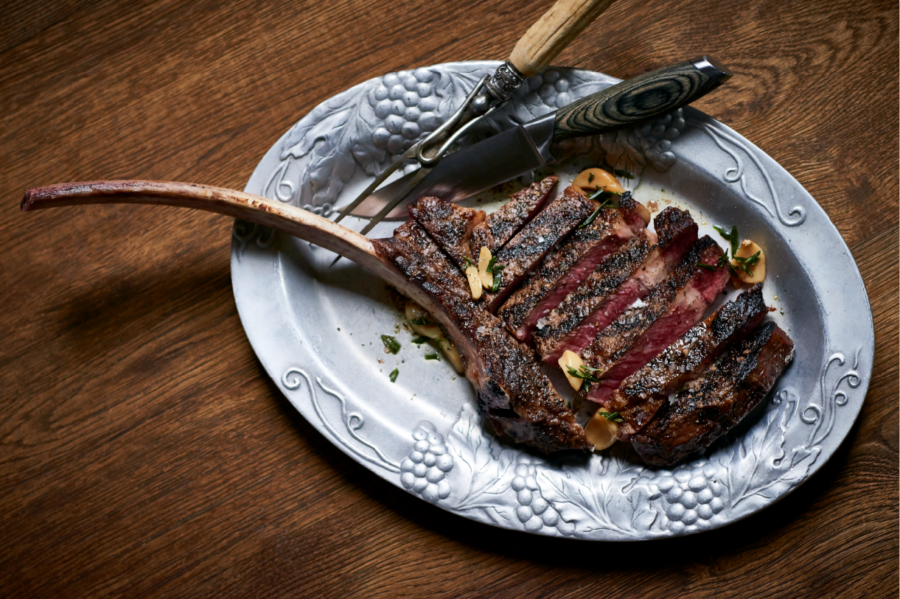 Tomahawk steak from Maple & Ash Chicago in Chicago