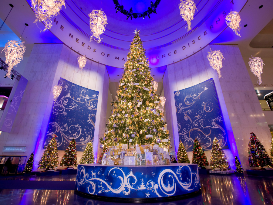 llumination of the luxury brands during Christmas holiday season