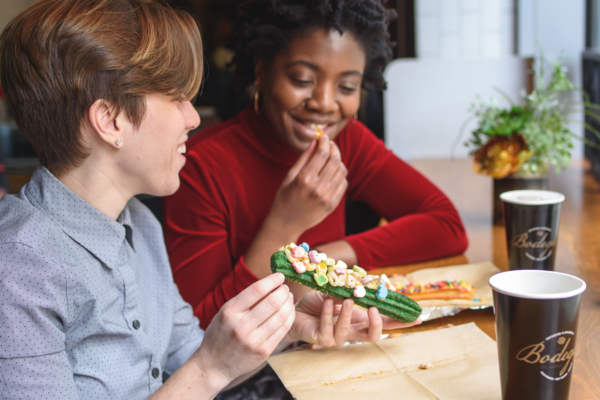 Enjoying a sweet treat in Chicago
