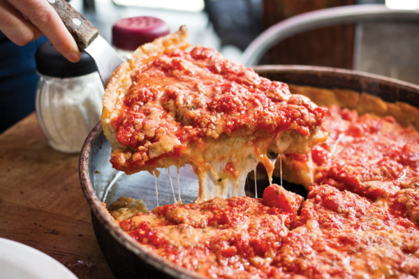 Deep dish pizza