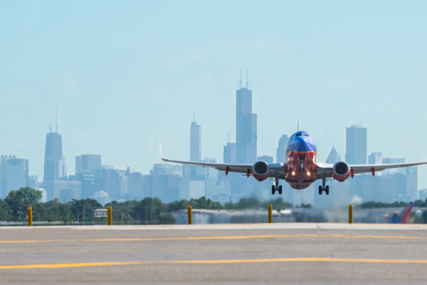 Plane taking off Chicago
