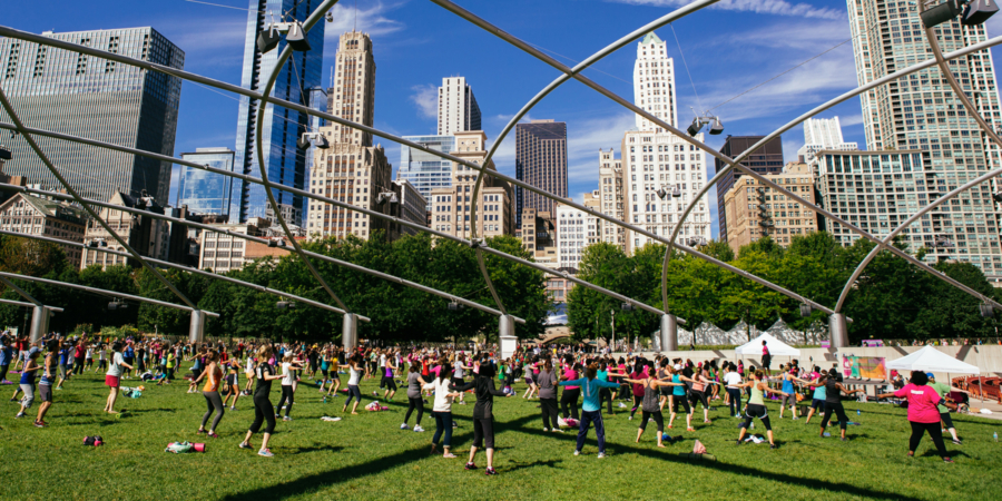 Yoga in the park