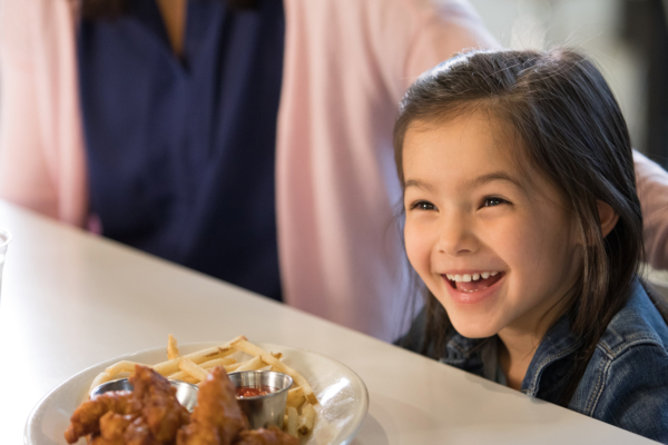 Kid excited to be eating