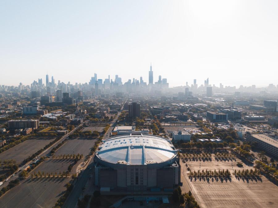 United Center, aerial shot
