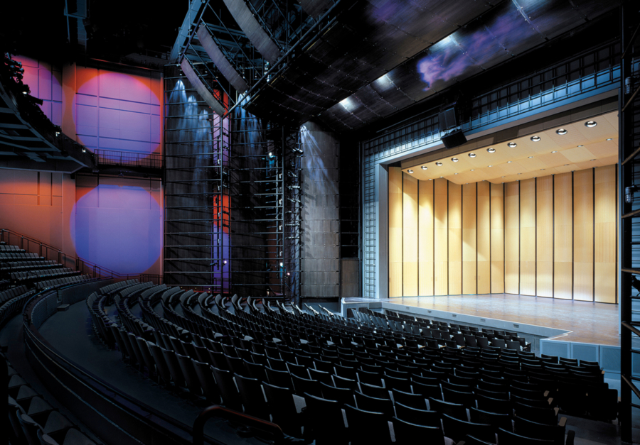 View of the stage of Harris Theater in Chicago