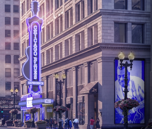 Rendering of Chicago Blues Experience museum