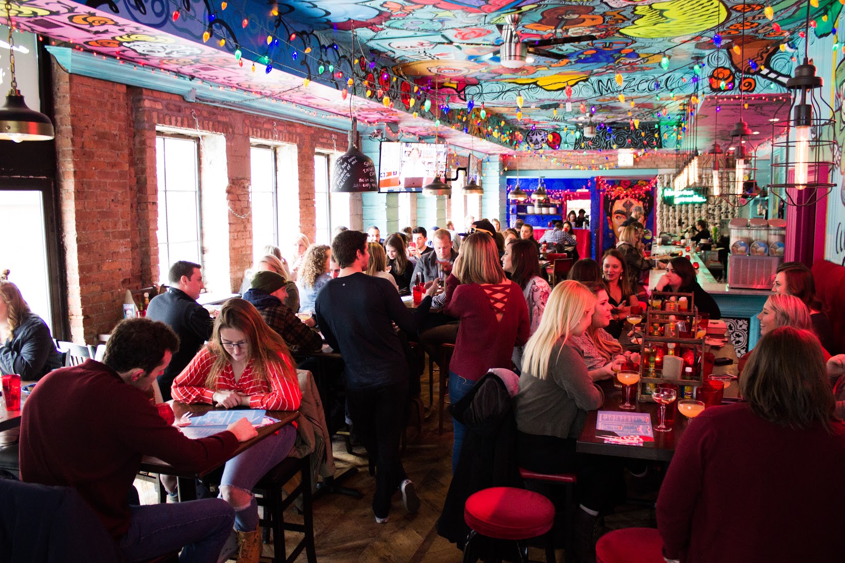 Broken English taco pub interior