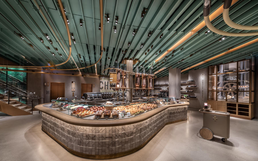  Food bar in the Starbucks Reserve Roastery in Chicago