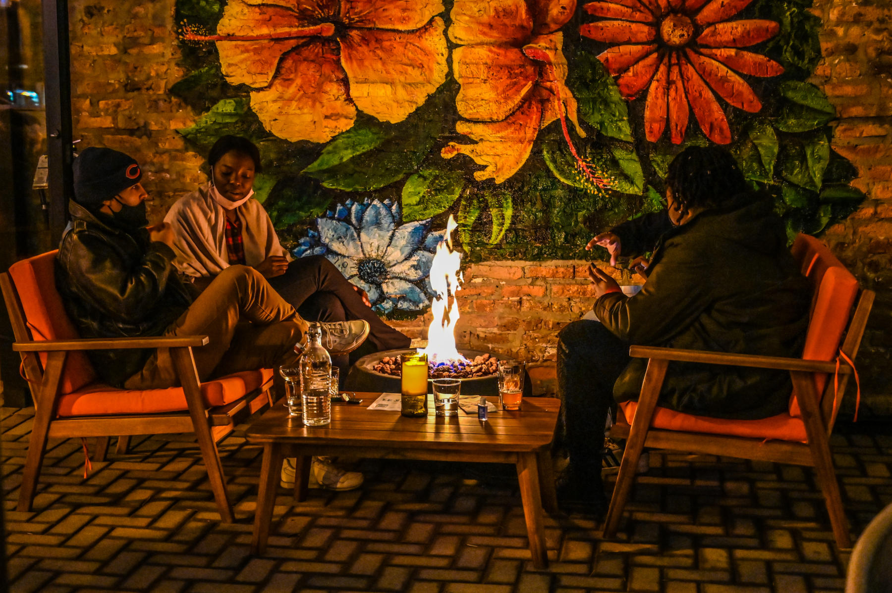 The Dandy Crown patio in winter
