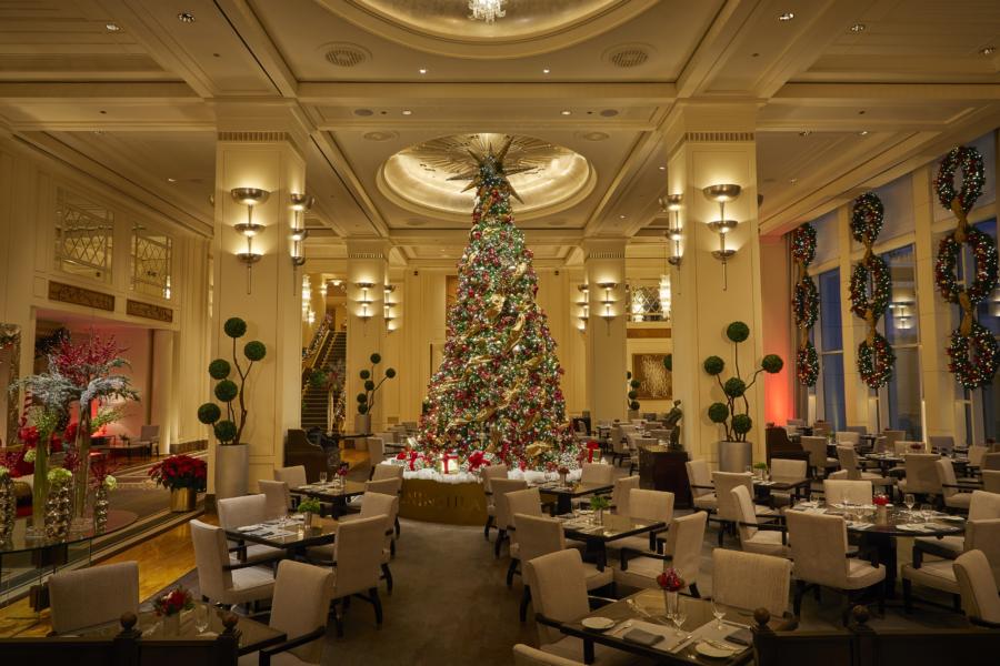 The Peninsula Chicago Lobby at Christmas