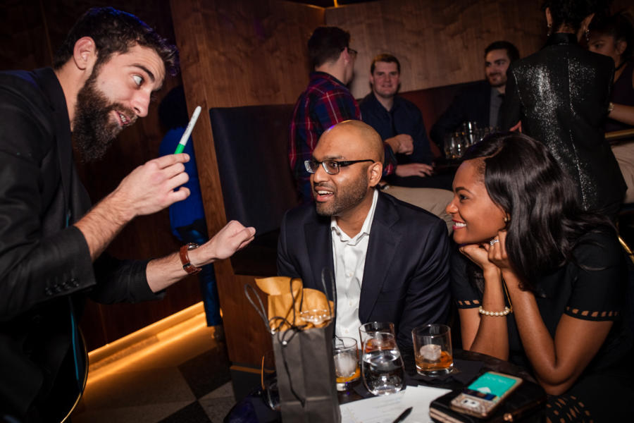 Guests at the Chicago Magic Lounge