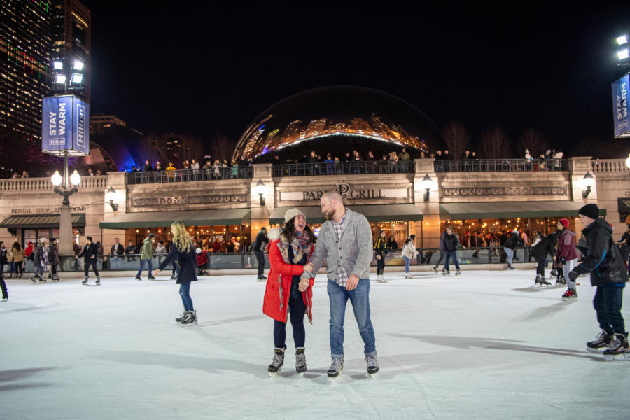 Ice Skating at Millennium Park