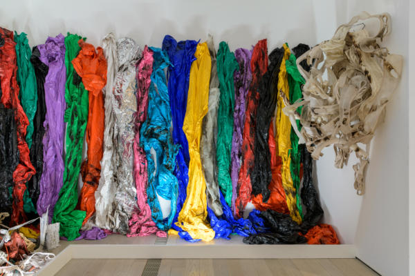 Gu Dexin, Untitled, 1989, Melted and adjoined plastic. Installation view at the Los Angeles County Museum of Art. Photo: © Museum Associates/LACMA.