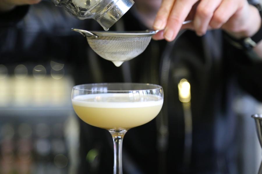 Martinis on a bar
