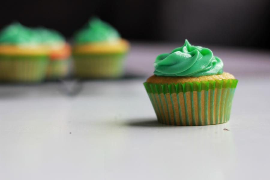 Green cupcakes