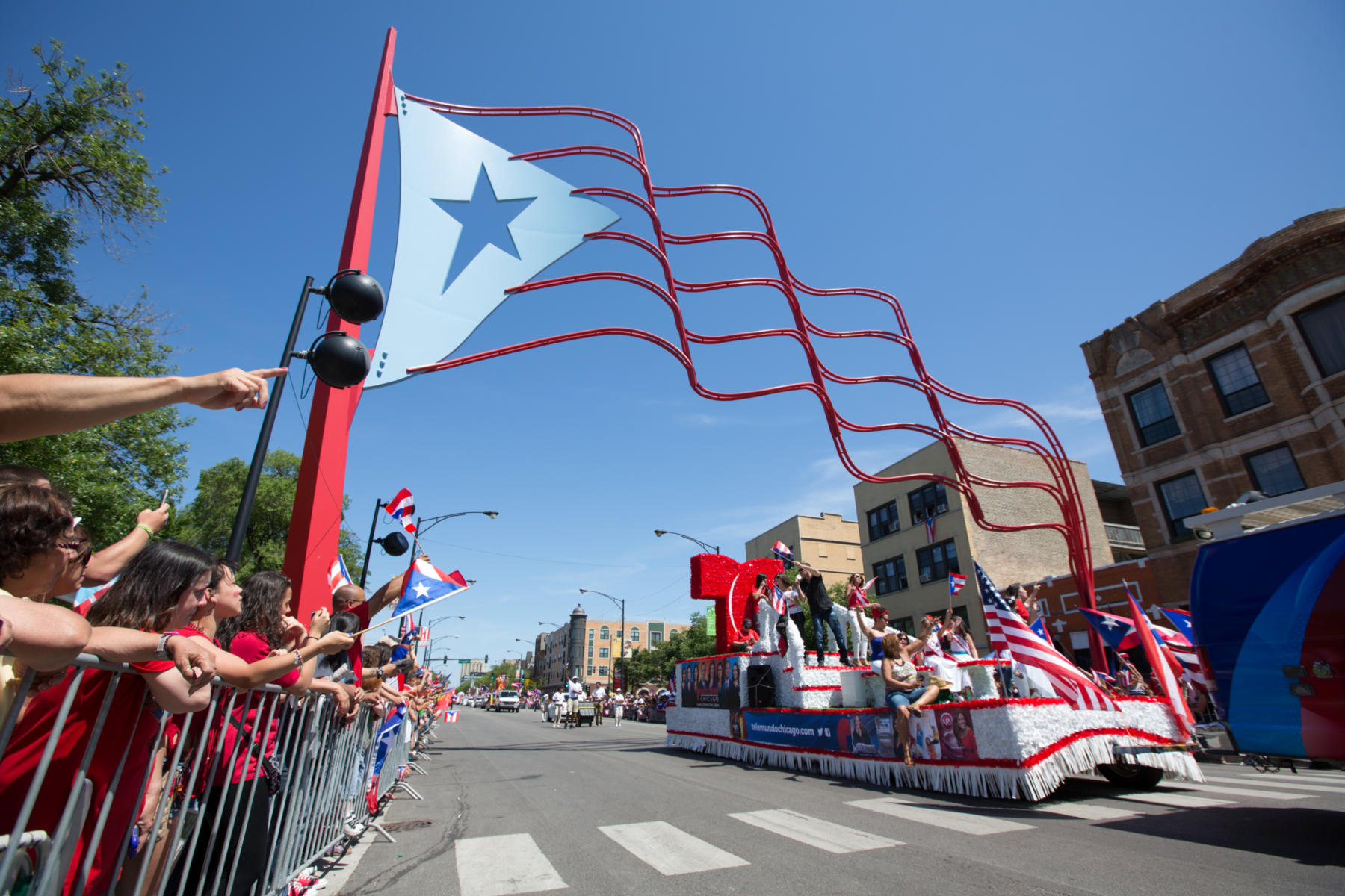 Paseo Boricua during the annual Puerto Rican parade