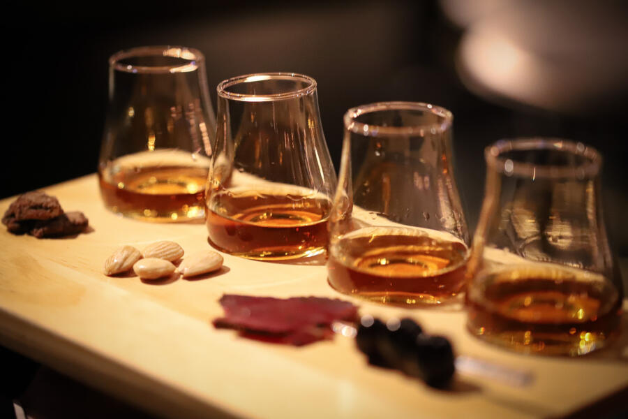 A whiskey flight 