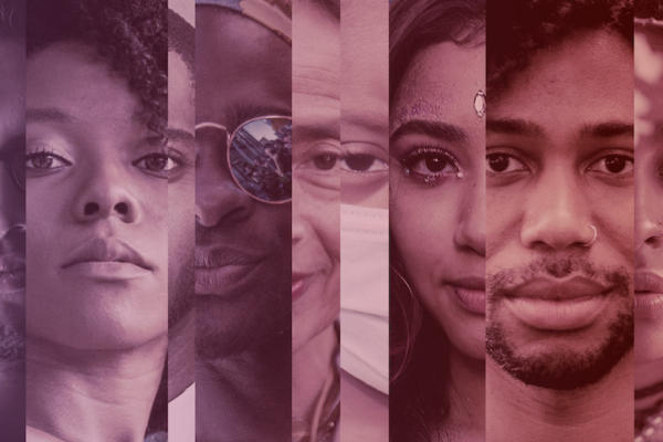 Several faces of actors in The Pursuit of Happiness