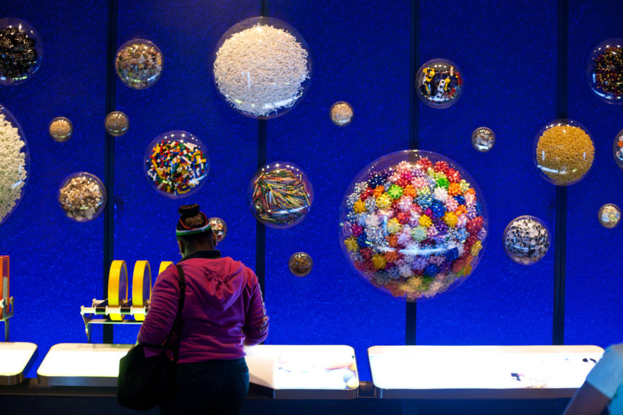 A girl explores an exhibit at the Museum of Science and Industry