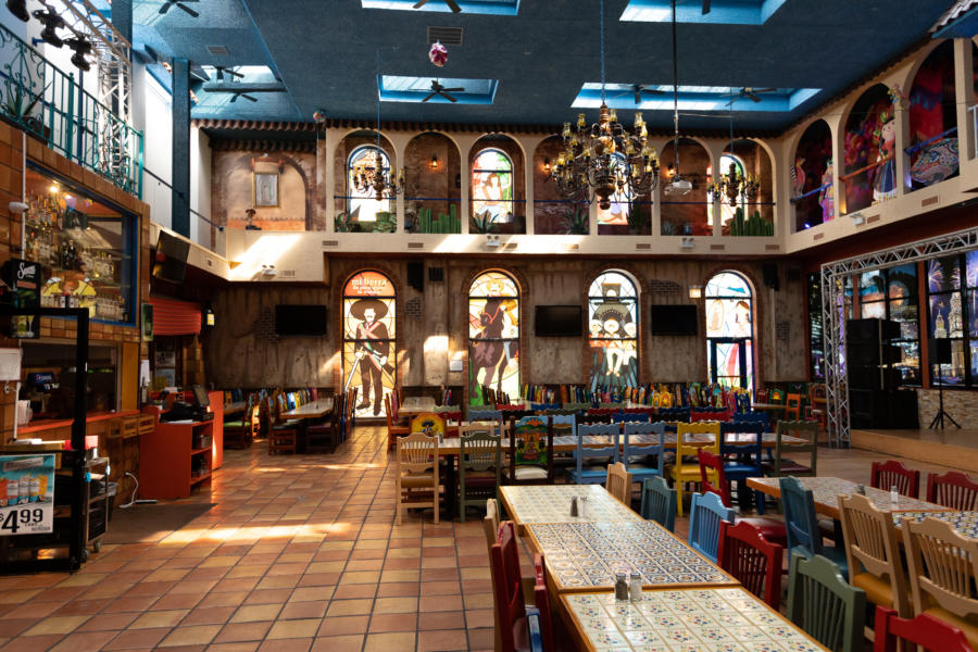 A restaurant in A colorful candy store in Little Village