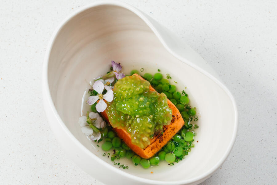 A salmon dish from Michelin-starred Esmé