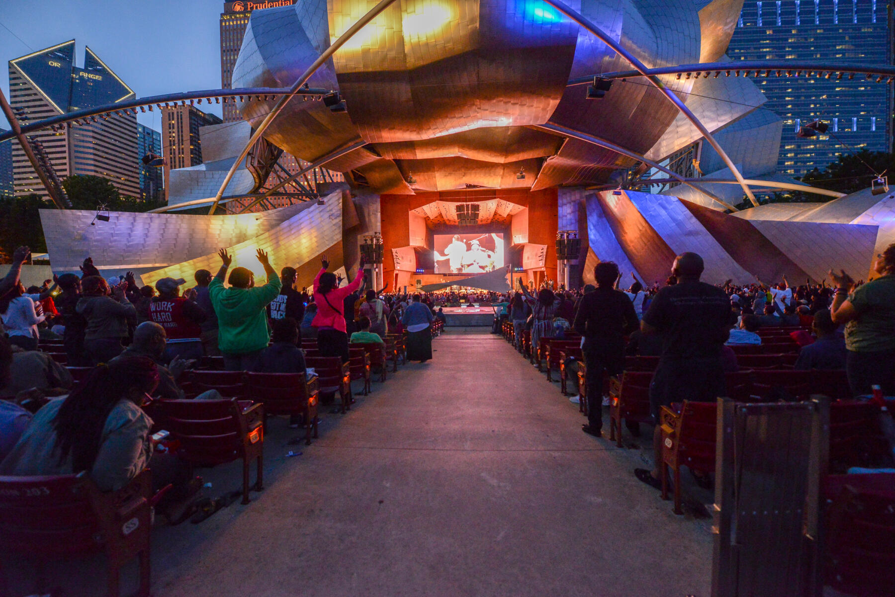 Prizker Pavilion in Millennium Park
