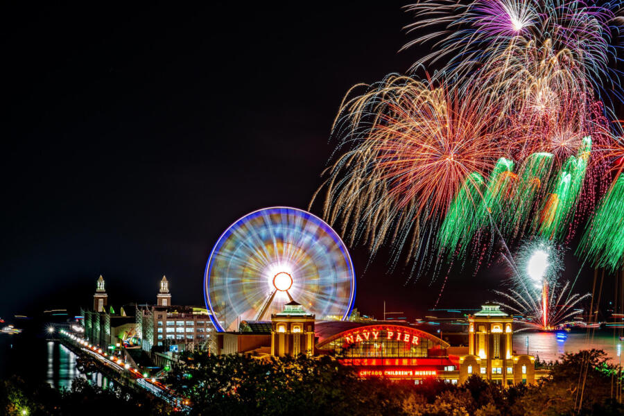 NYE Fireworks at Navy Pier