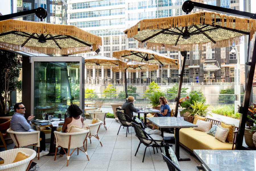 The waterfront patio at Bar Mar