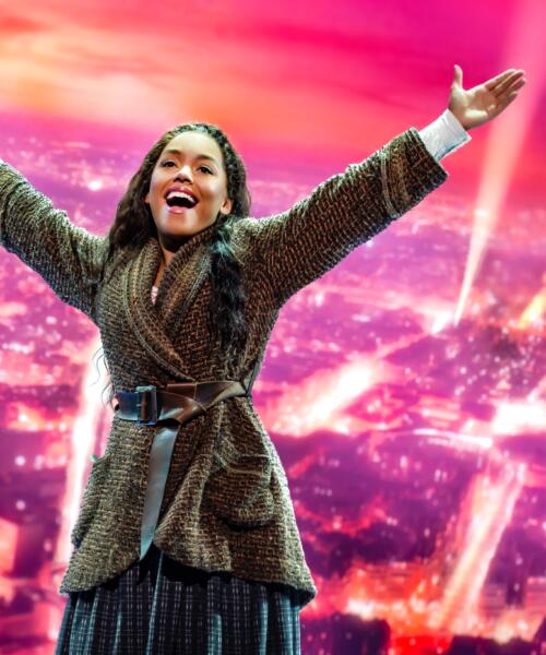 A woman performing Anastasia