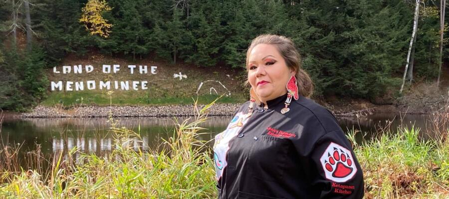 Menominee chef Jessica Walks First Pamonicutt, owner of Ketapanen Kitchen