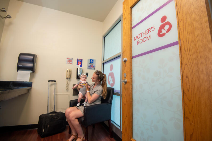 Mother's Rooms and Mamava Lactation Pods provide traveling families with private spaces to nurse at Chicago's airports