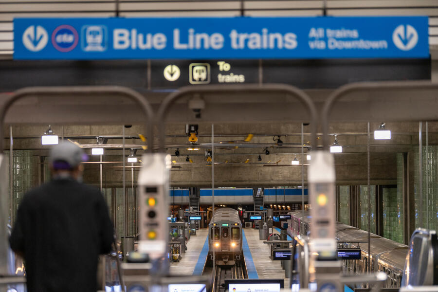 Blue Line Station at O'Hare International Airport