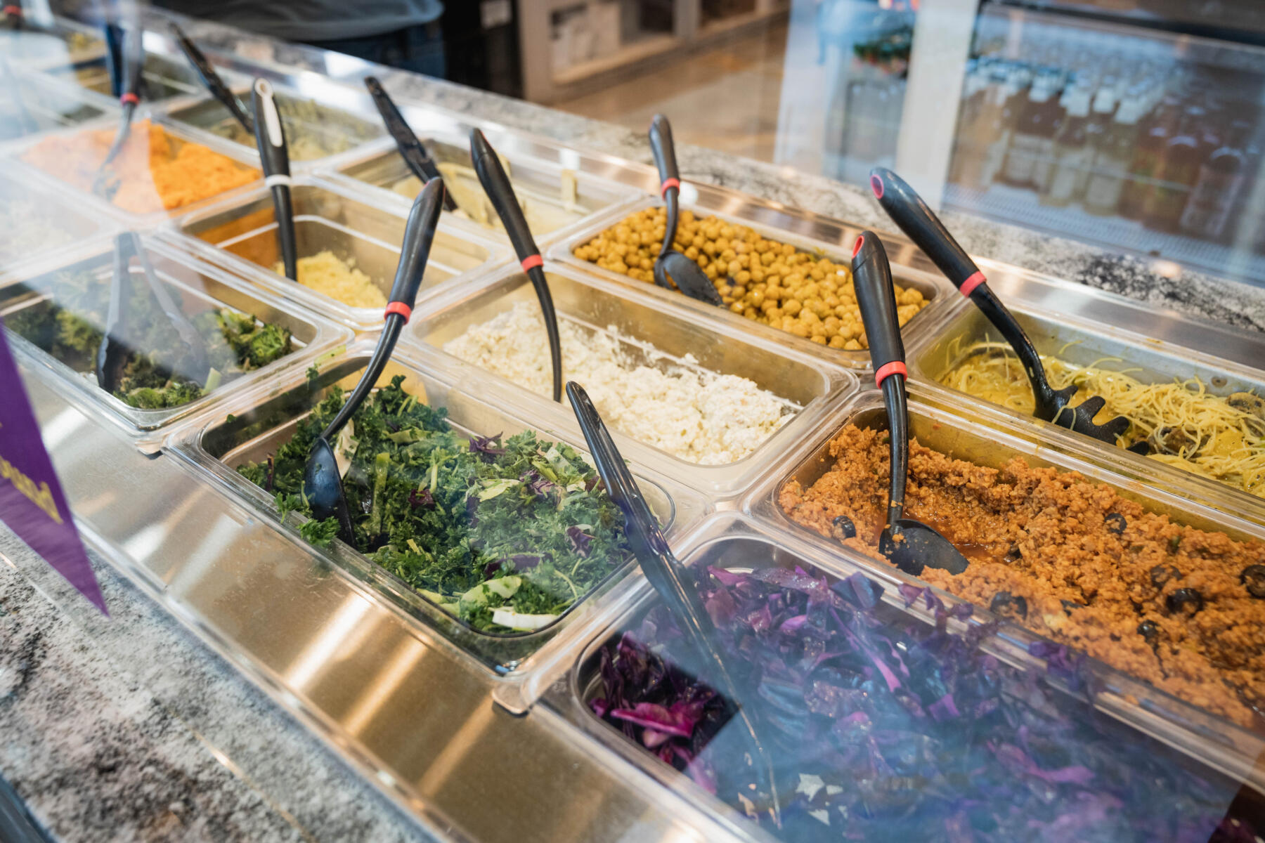 The hot bar at Soul Veg City in Greater Grand Crossing