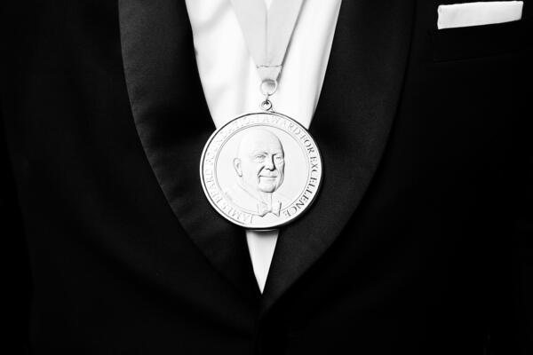 A medal at the James Beard Awards