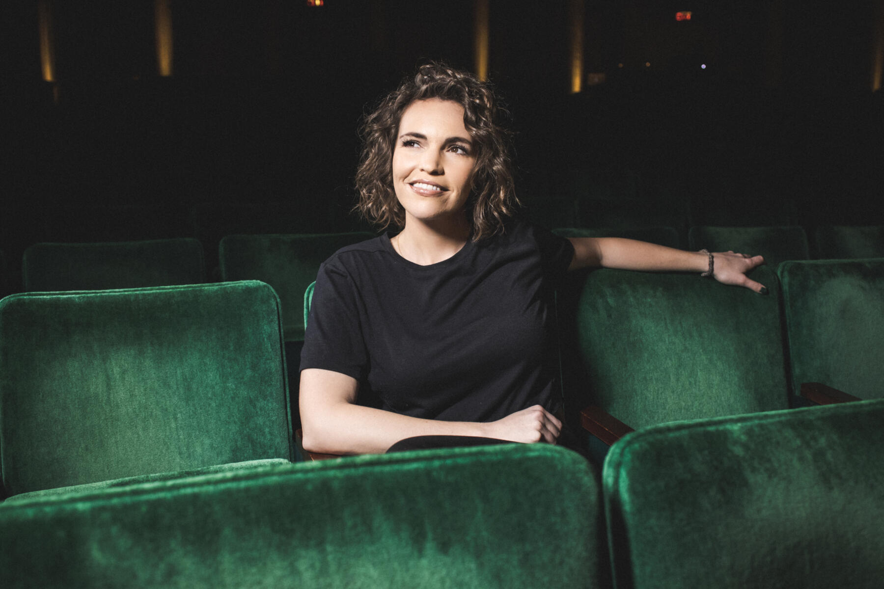 Beth Stelling in Victoria Theatre seats Dayton, OH; photo credit Andrew Levy (1)