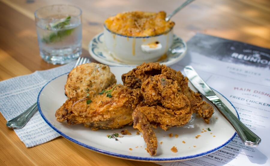 Fried chicken at Chef Art Smith's Reunion