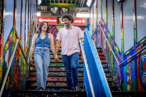 An art-filled CTA station in Chicago's Pilsen neighborhood